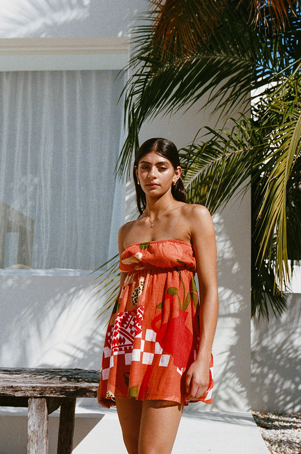 Backless Mini Dress Layne with Dolce Rossa Italian-Inspired Print