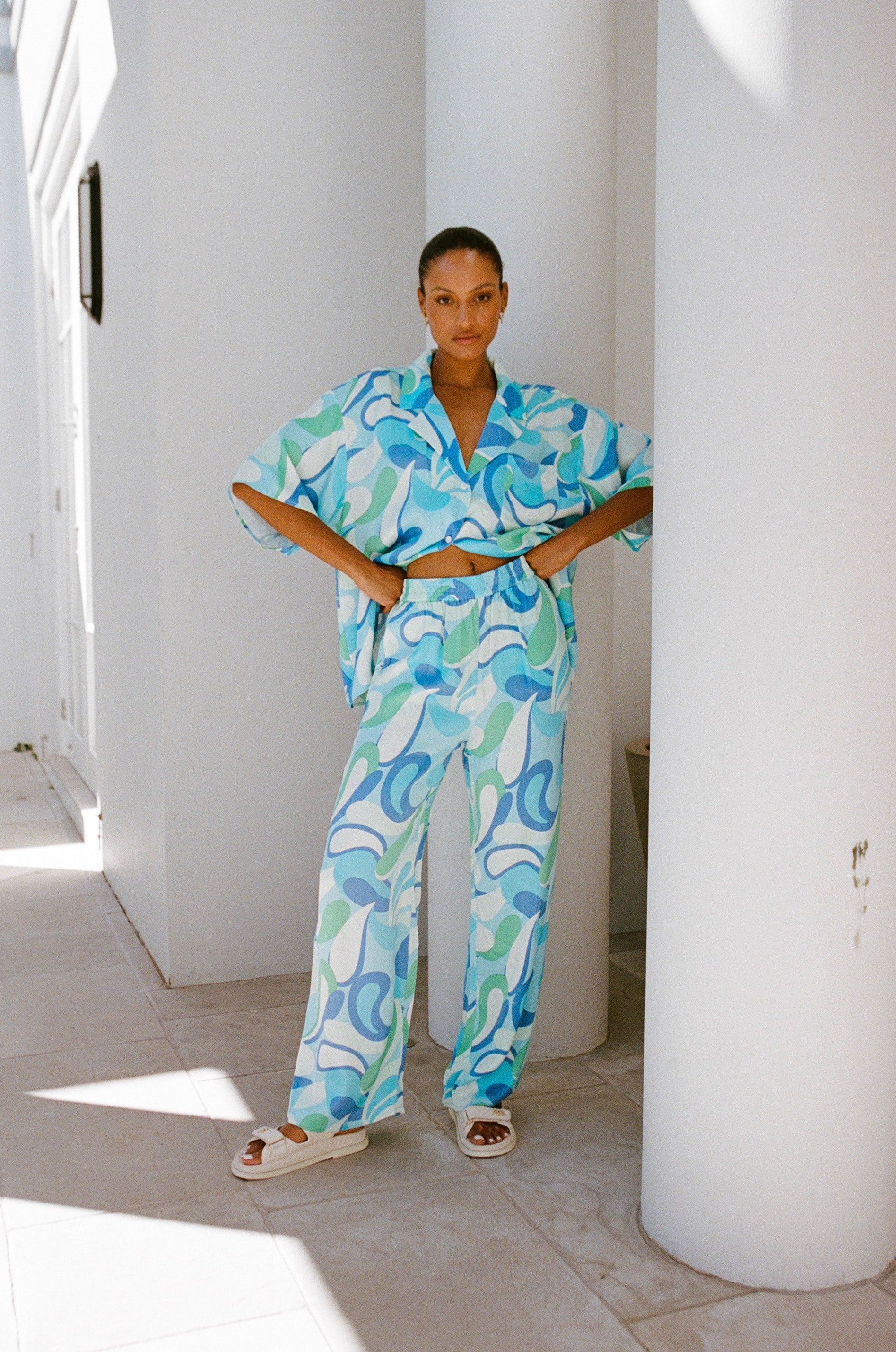 SAMPLE - Unique Swirl Patterned Alanis Women's Top