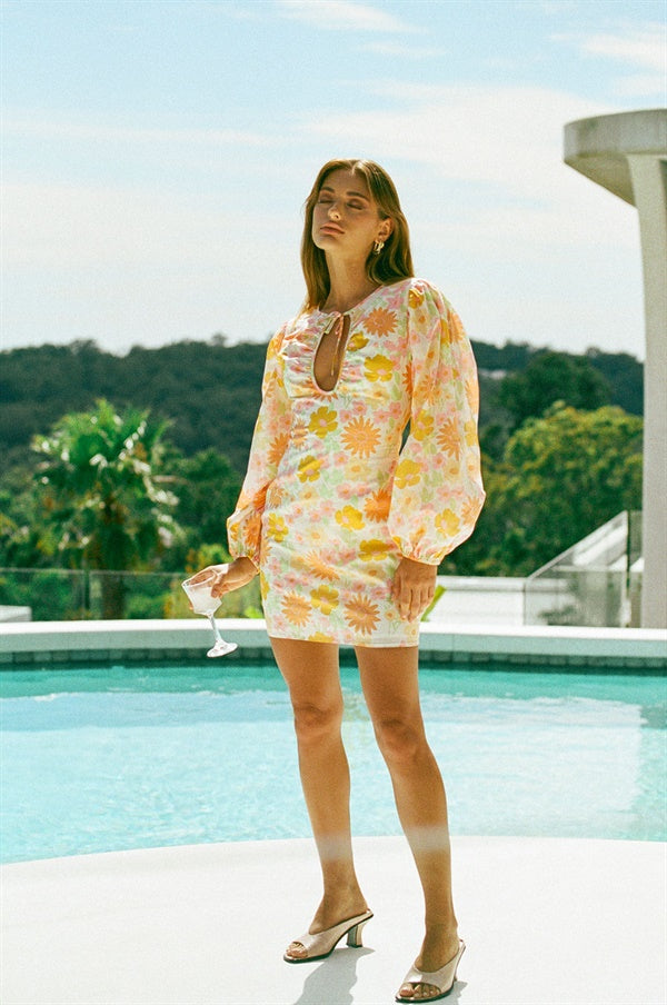 Exquisite Ever Floral Print Cotton Voile Dress