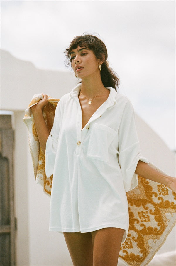 Exclusive White Milena Playsuit - Sample with Character