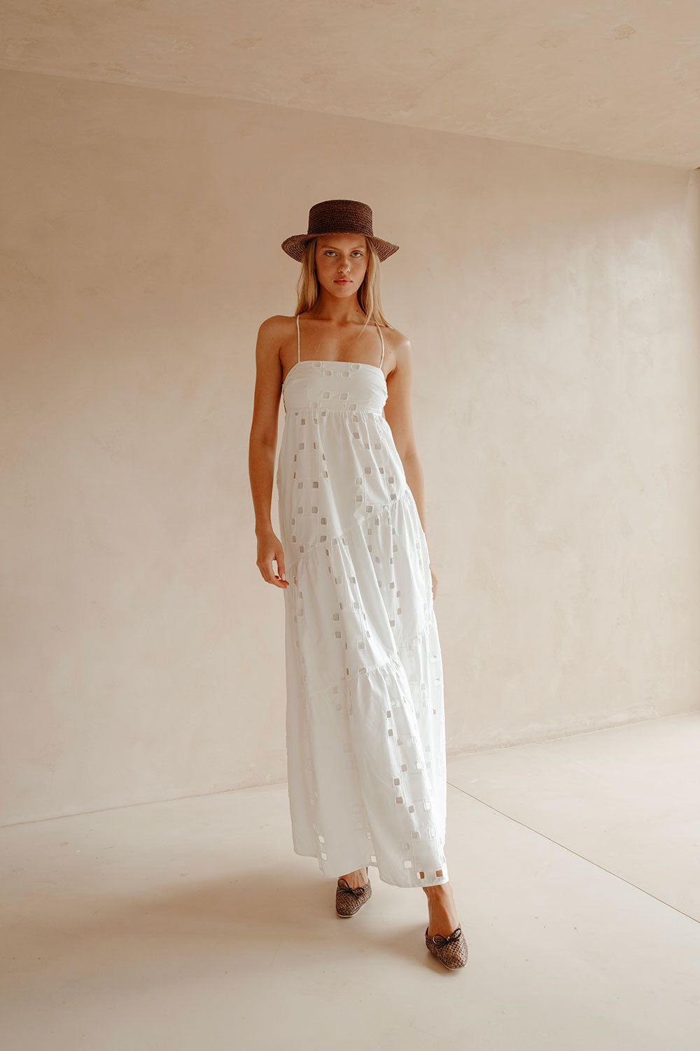 Exclusive Sample - Backless Cutwork Giselle Evening Dress