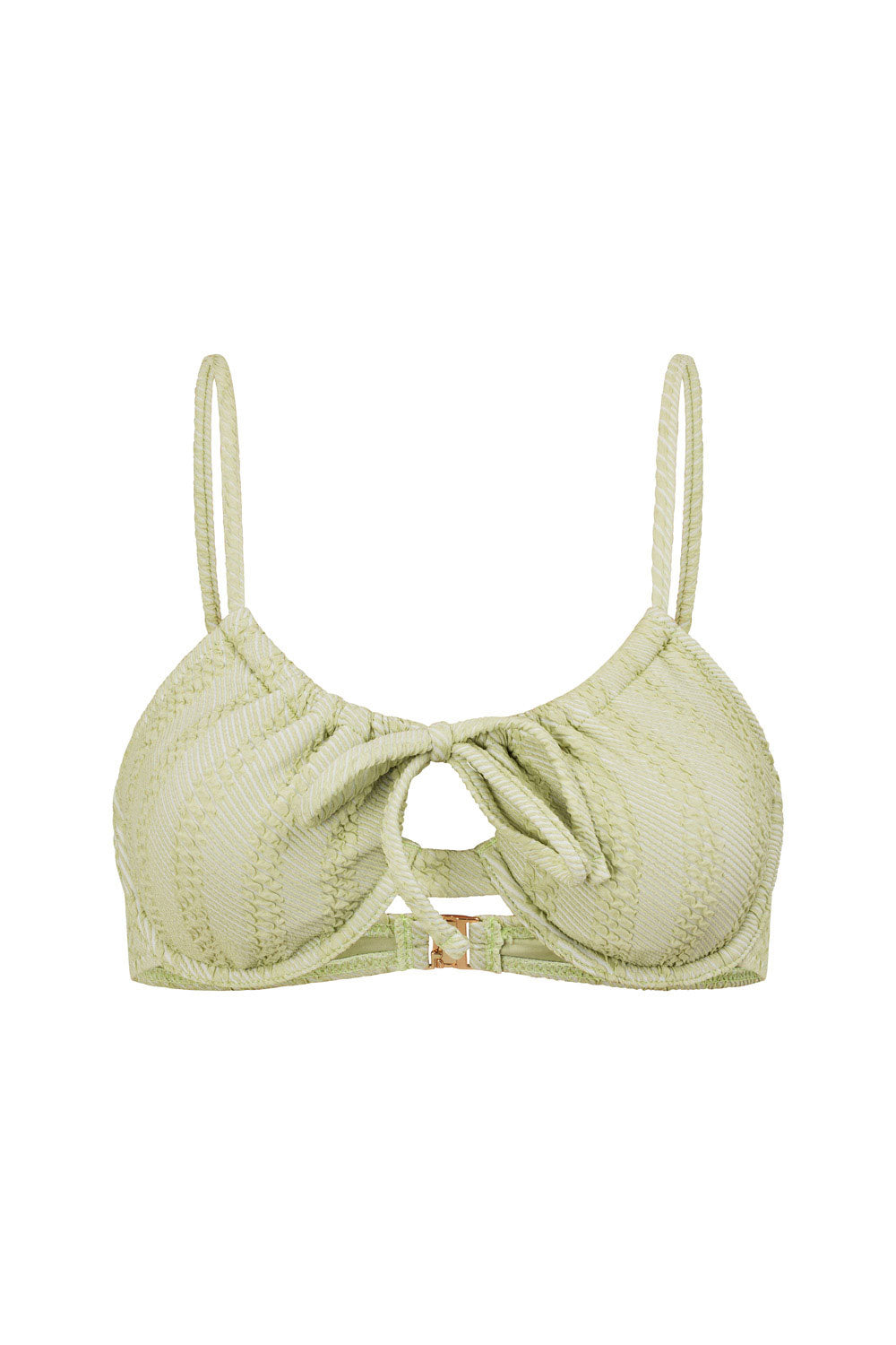 Soft Green High - Quality Stretch Bubble Fabric Cruiser Balconette Top for Large Busts