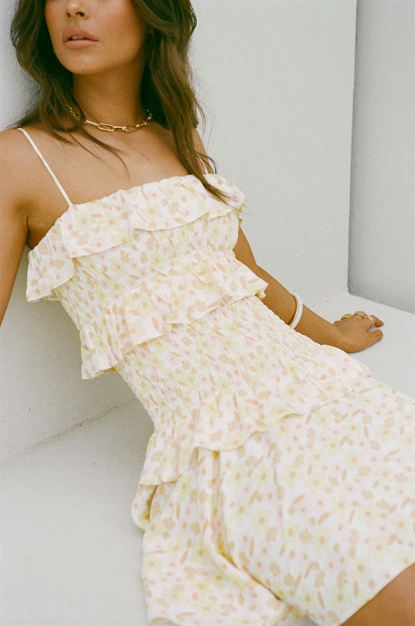 Exclusive Summer Floral High - quality Silky Levi Dress