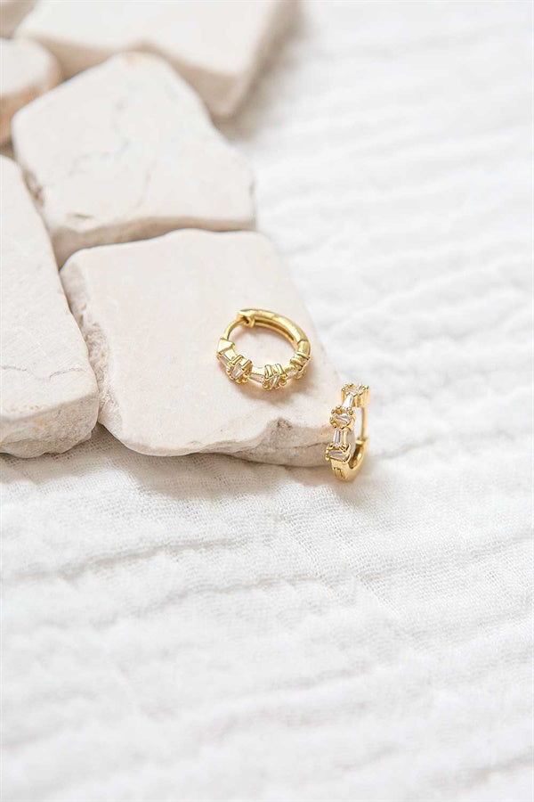 Exquisite 18K Gold Plated Vine Style Earrings for Stacking