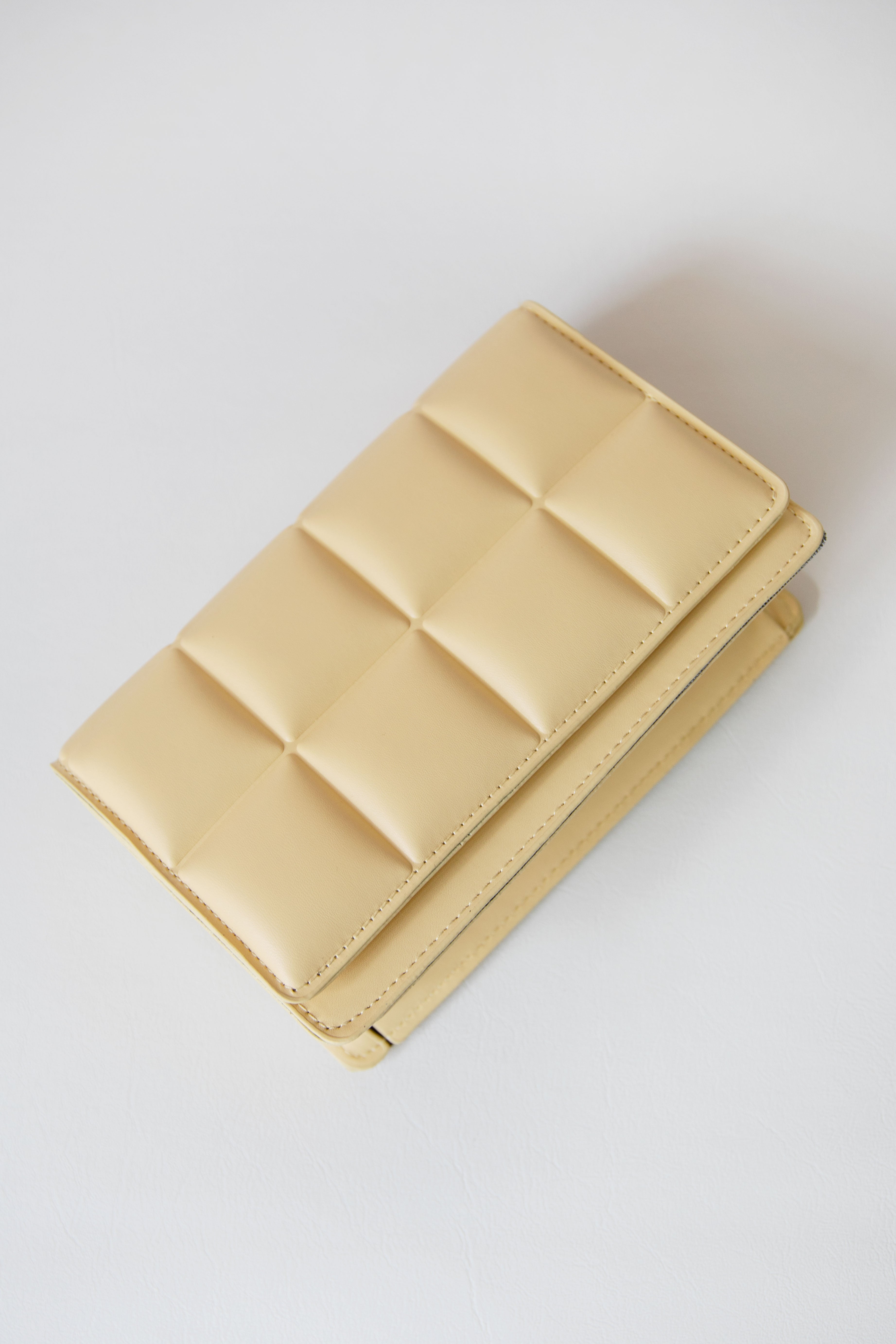 Stylish Yellow Luna Quilted Vegan Leather Handbag
