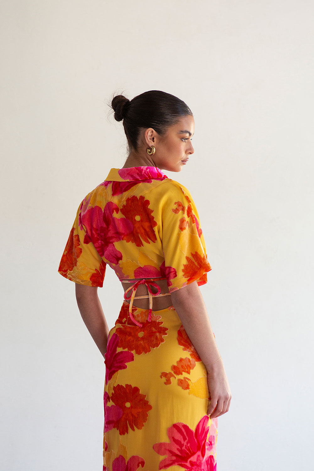 Sorrenta Floral Sunny Wrap Top - Exclusive Sample Piece