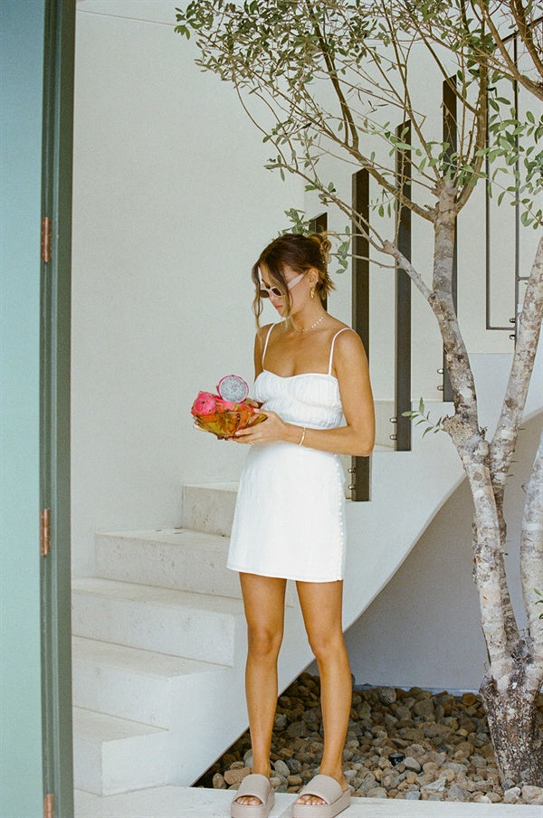 Exclusive White Pana Dress - One-of-a-Kind Sample