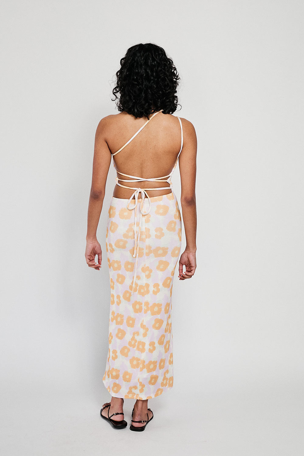 Unique Kika Dress with Smudge Floral Pattern