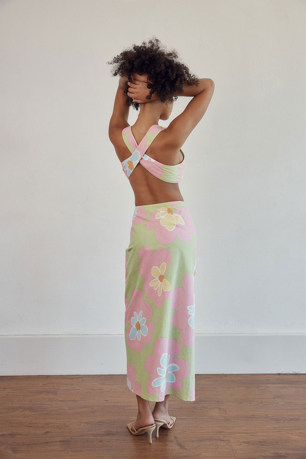 Exclusive Samira Hana Green Midi Skirt - Perfect XS Sample