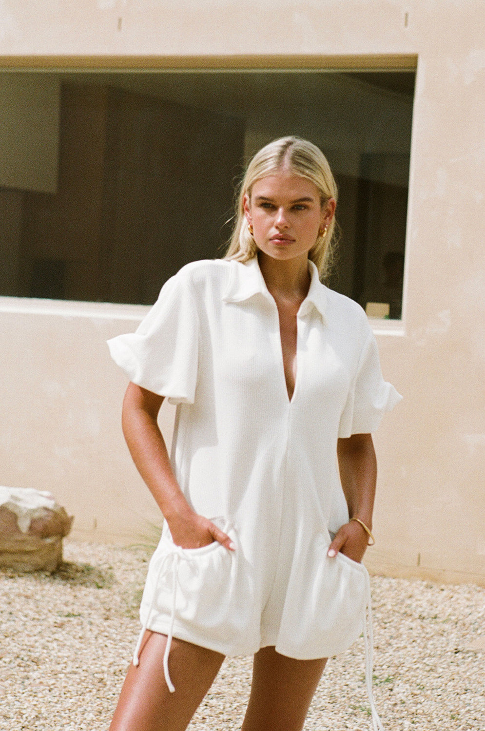 Unique Faint Blue Marked Airlie Playsuit Sample