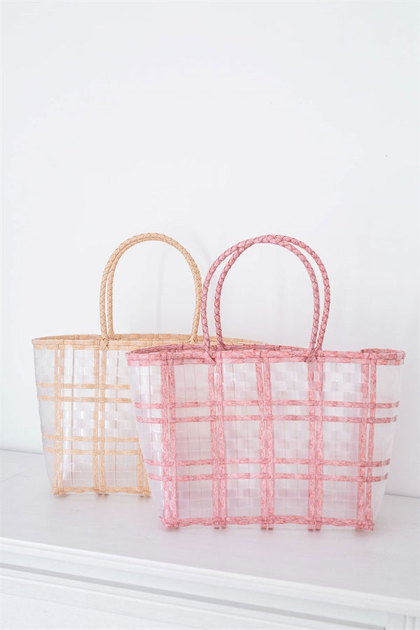 Stylish Pink Bonnie Basket Bag for Trendy Market Trips