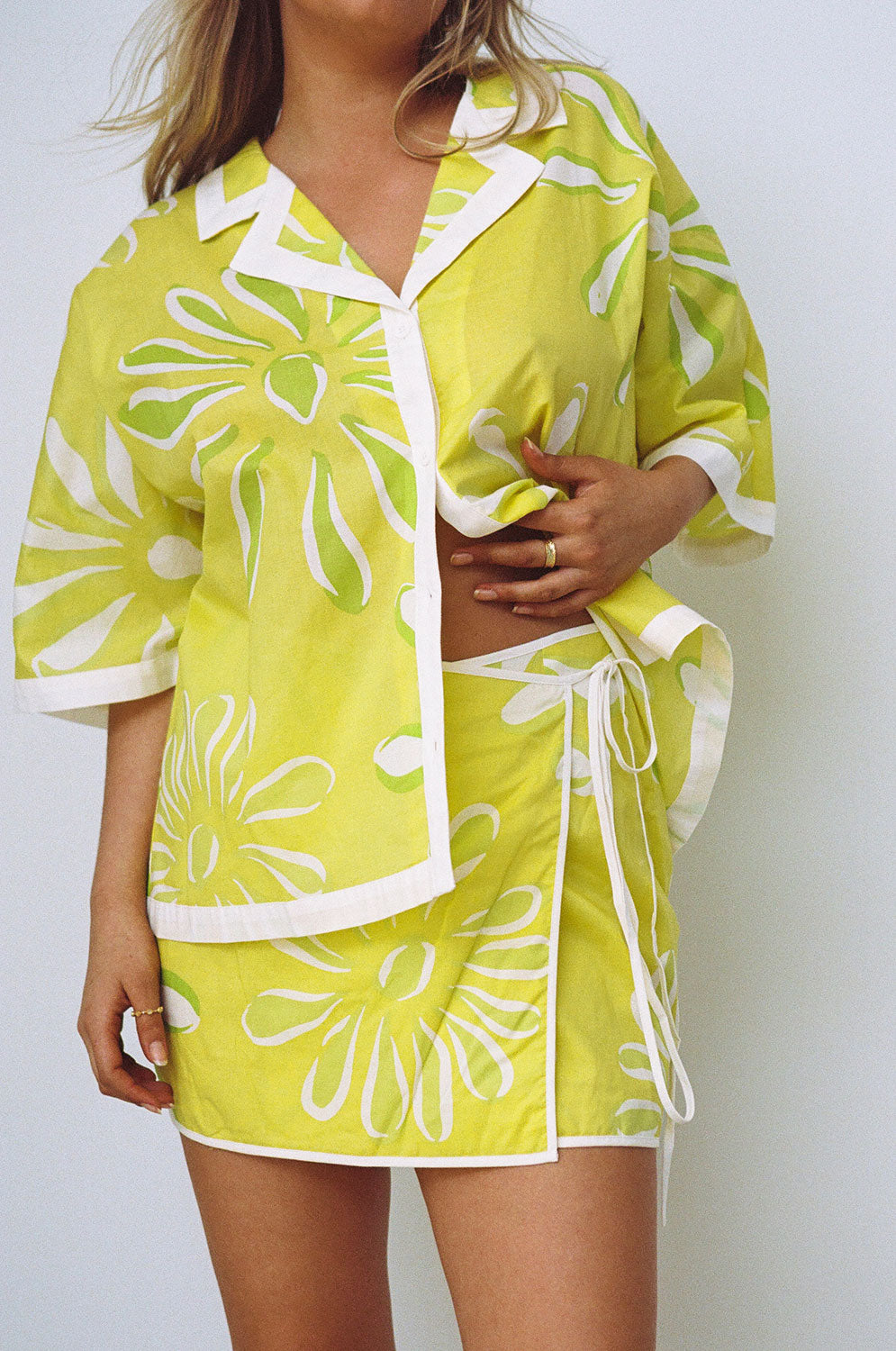 Exclusive Floral Print Summer Nellie Wrap Mini Skirt