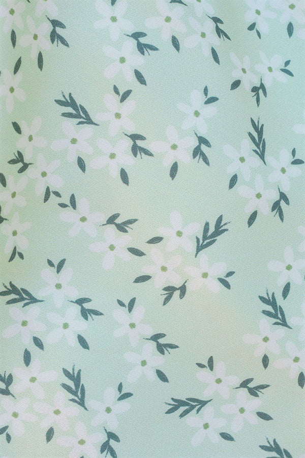 Exclusive Tuscan Vine Floral Print Silky Green Jayna Playsuit