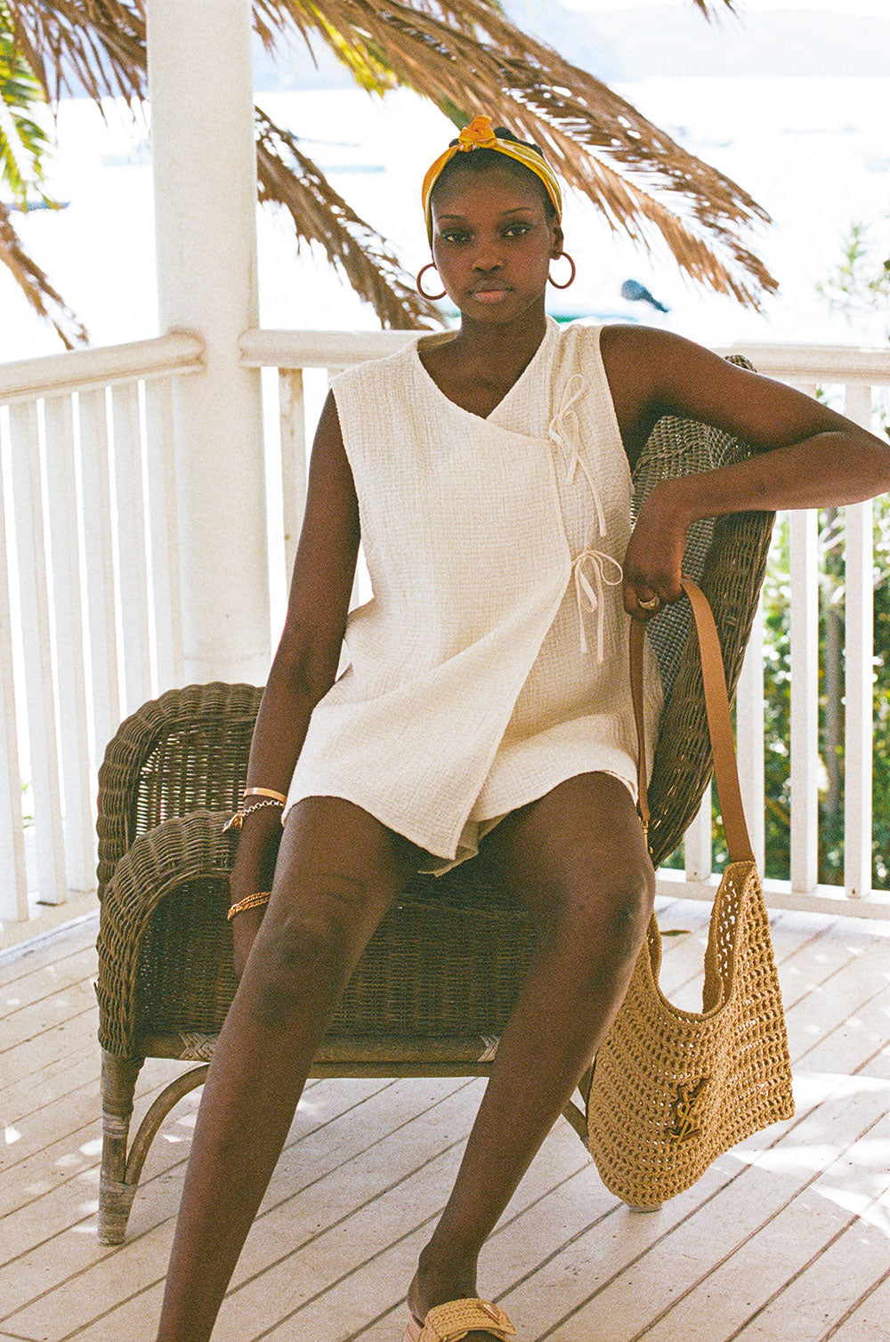 Stylish Cream-Colored Natural Textured Cotton Ciel Top for Easy Wear
