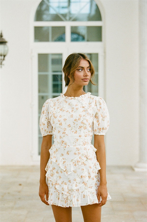 Exclusive Petite Gisele Dress with Spring Buttercup Floral Print