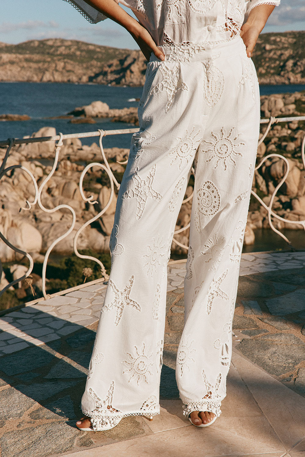 Unique Sample of Nissi Pants in Corallo Bianca Color