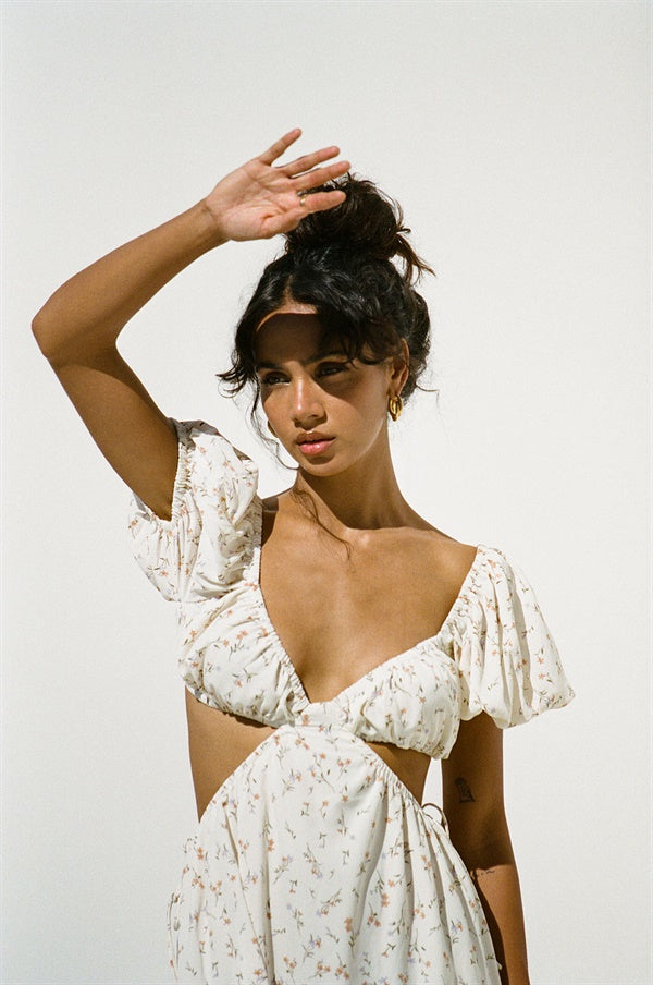 Sabo's Exclusive Kenny Floral Print Cutout Women's Dress