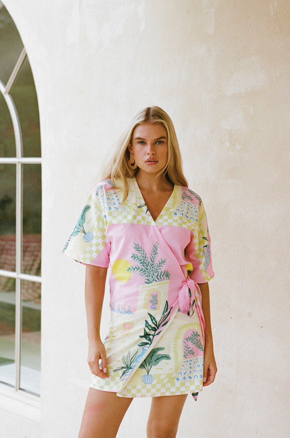 Vista Pink Scarlett Wrap Dress - A Stylish Women's Fashion Garment