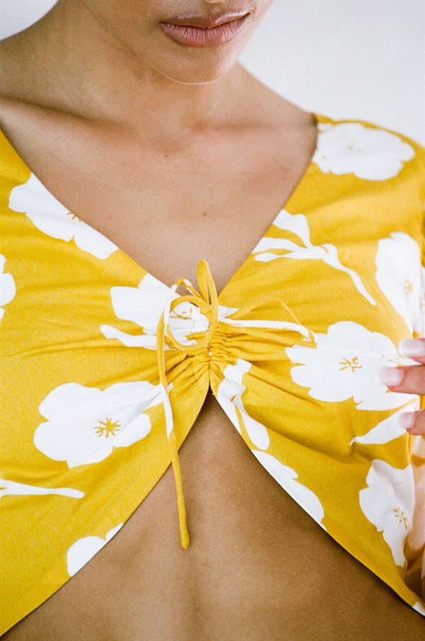 Unique Yellow Paraiso Lista Dress - Sample Edition