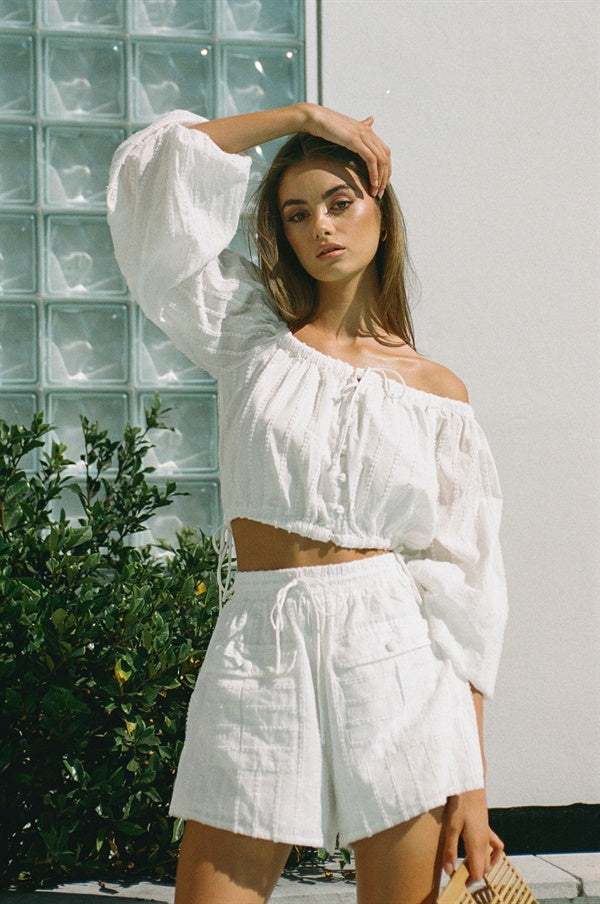 Stylish Anica Off - Shoulder Women's Top with a Unique Sample Touch
