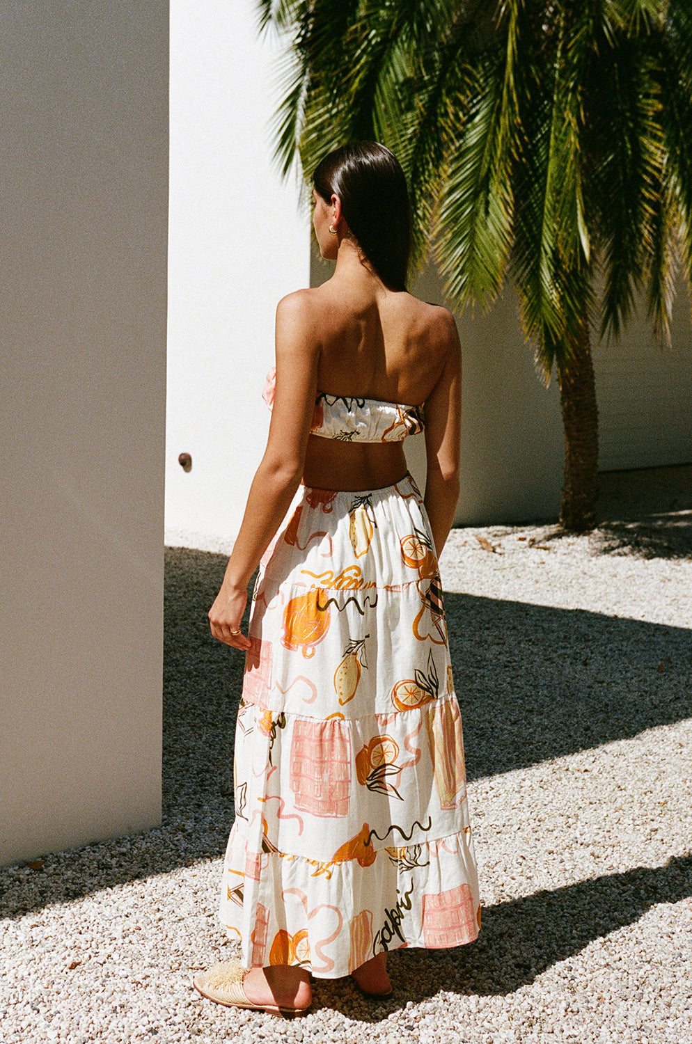 Aviva Women's Summer Top with Exclusive Amalfi Aperol Print