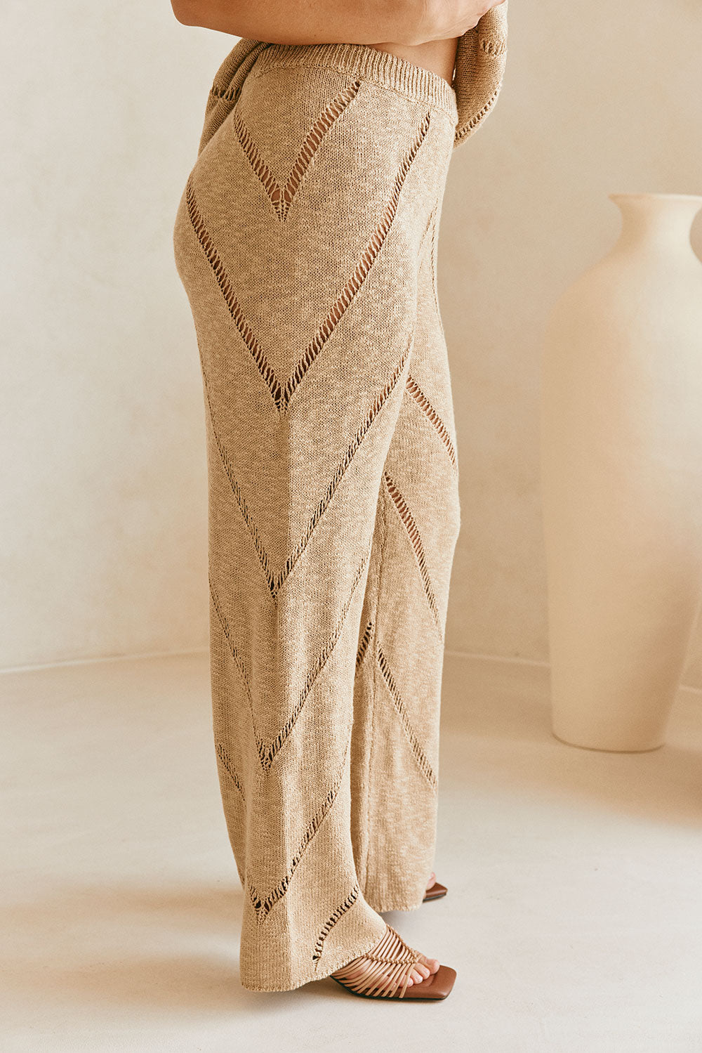Sabo's Exclusive Soft Knit Dusty Mustard High-Waisted Josiah Pants