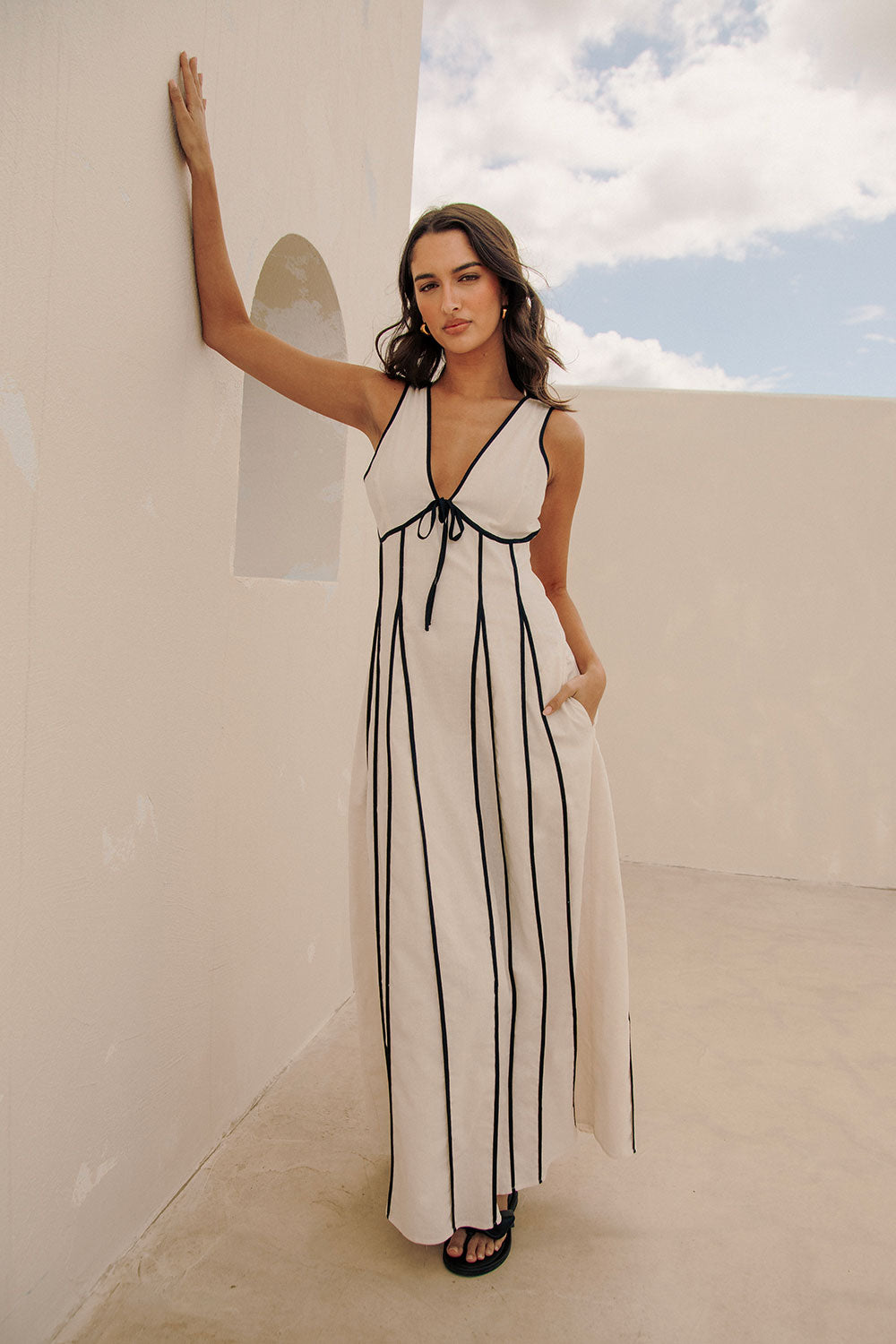 Elegant Cream Maylin Dress for Long Lunches and Special Events