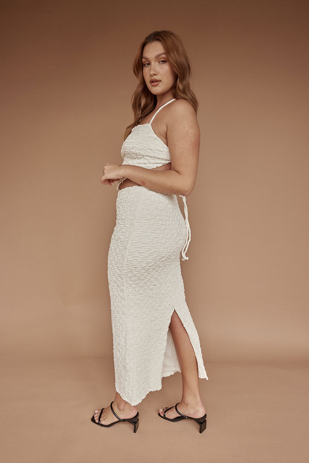 Unique Zantina Blue Maxi Skirt - One - of - a - Kind Sample
