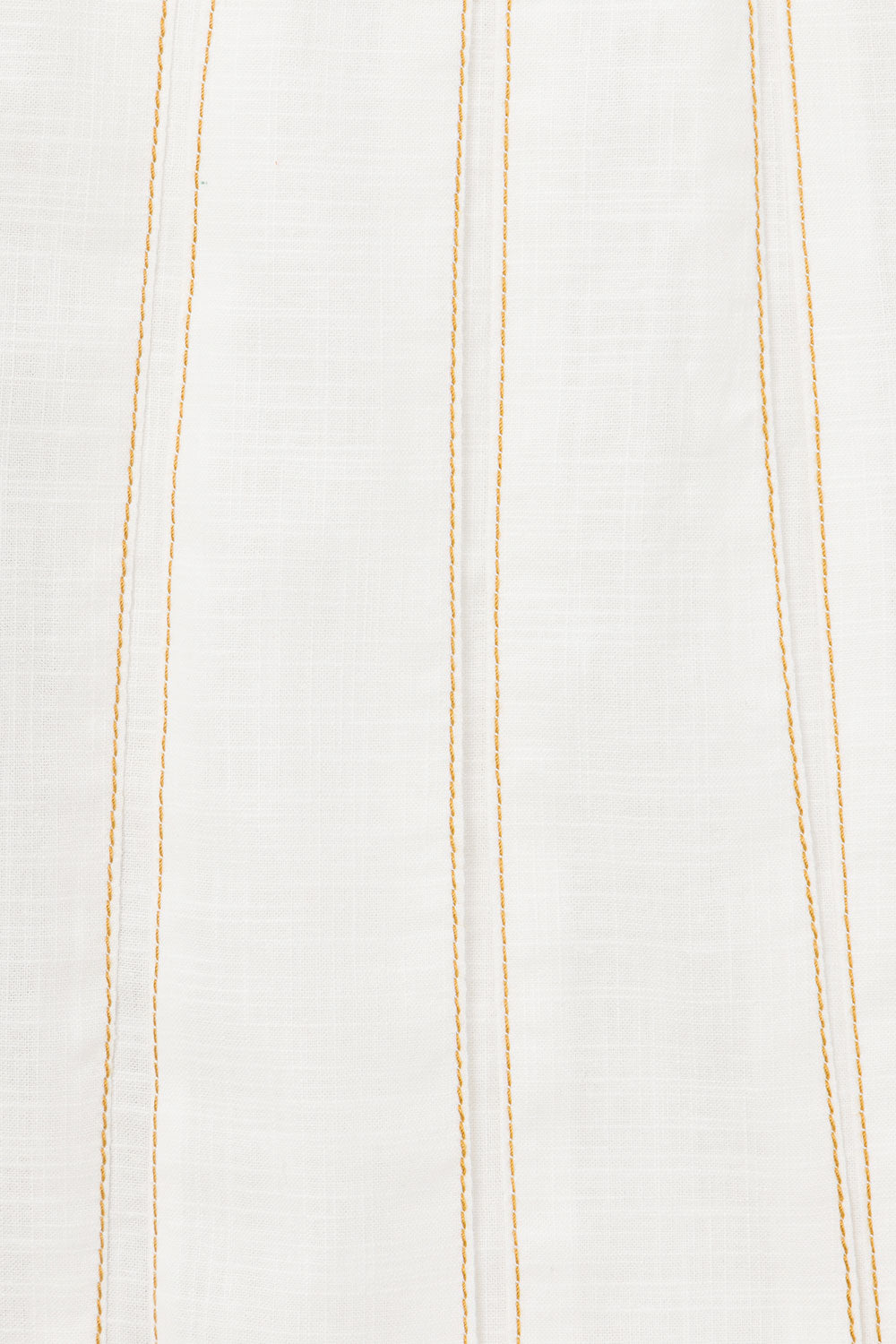 Elegant White Dien Wrap Skirt with Contrast Stitching
