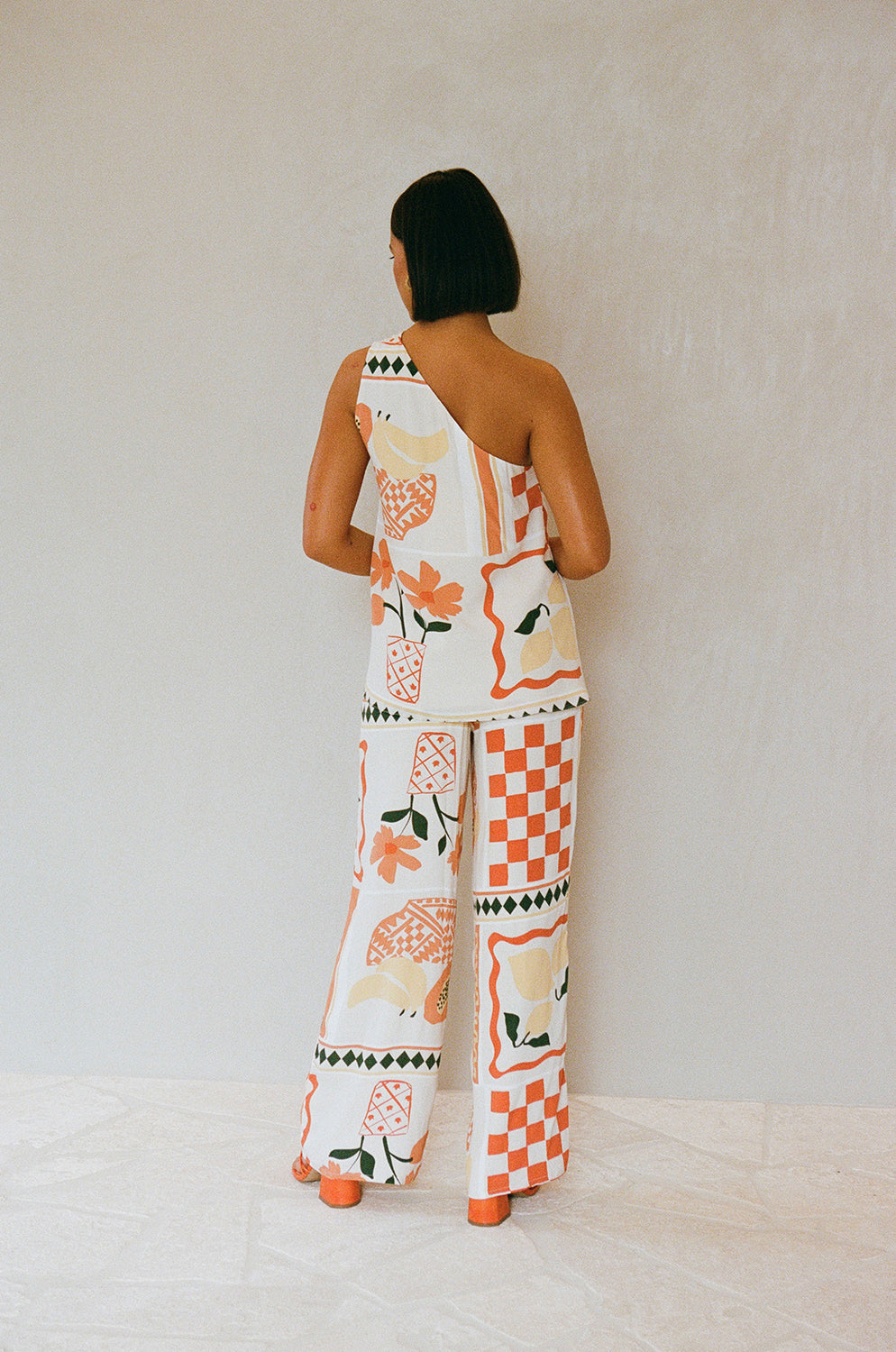 Exclusive Resort-Style Parlour Pants in Prego Rossa Print