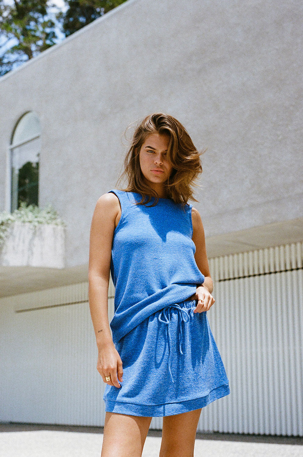 Electric Blue Soft Knit Como Fashion Top