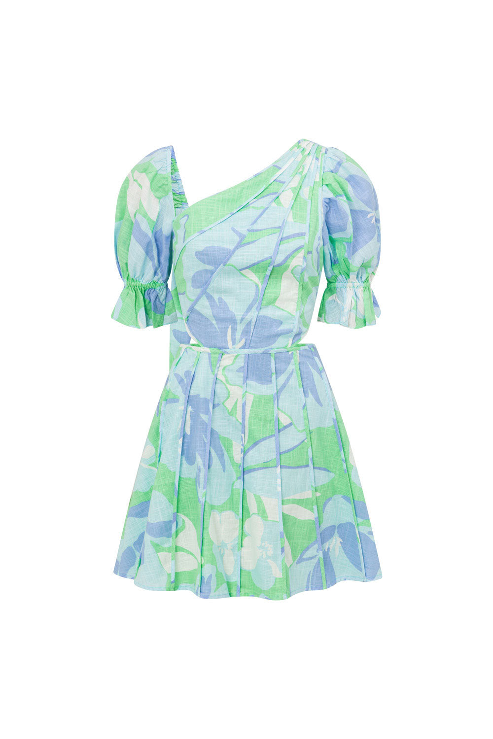 SABO LUXE Women's Jonty Puff Spring Petals Print Cotton Dress