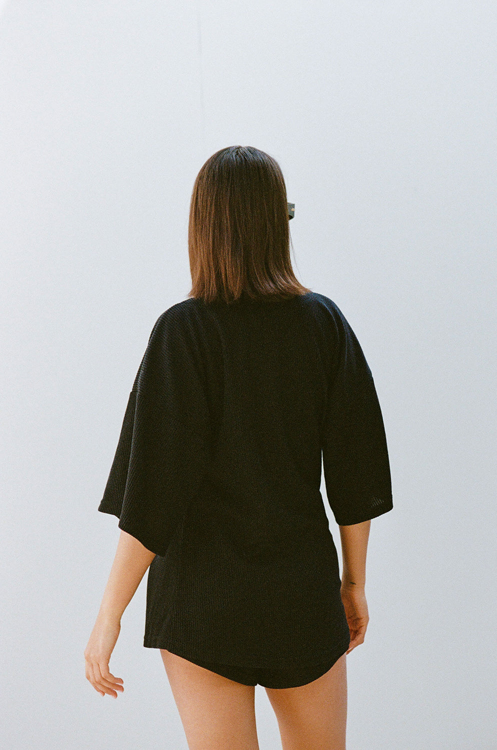 Black Lightweight Knitted High-Waisted Wyatt Shorts - A Chic Must-Have