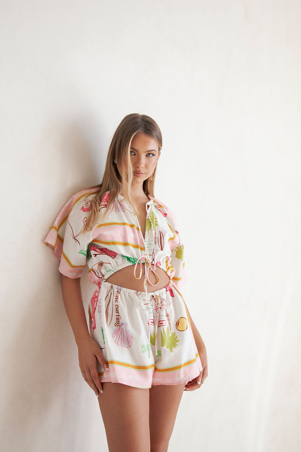 Arella Women's Playsuit with Exclusive Scarf Calypso Print