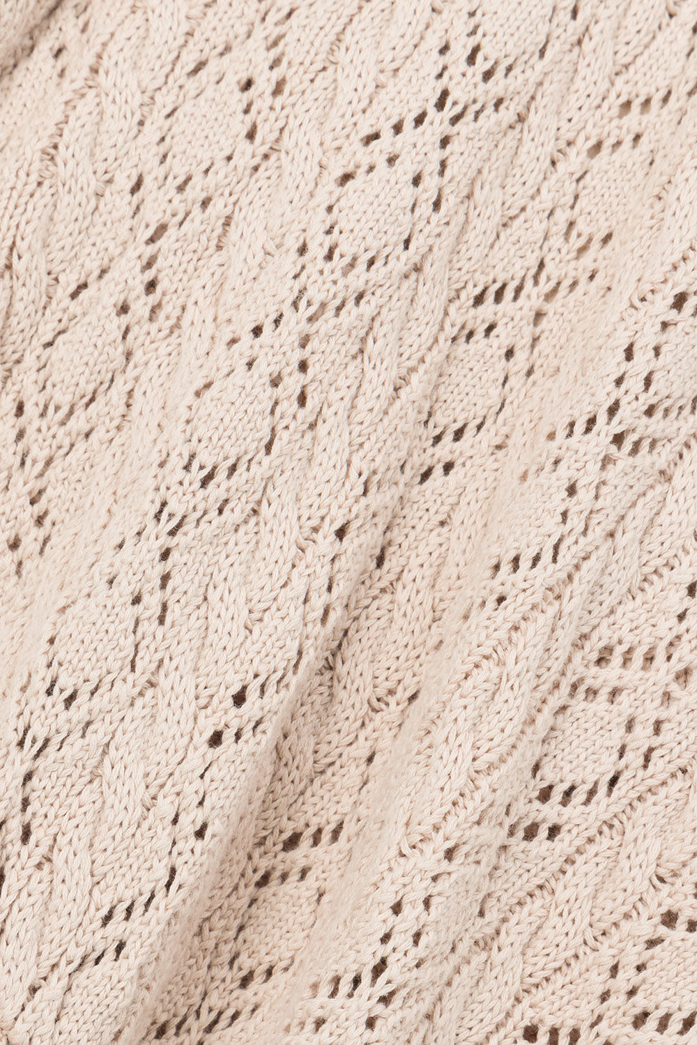 High - quality Natural Cotton Pointelle Knit Garnet Season - spanning Dress