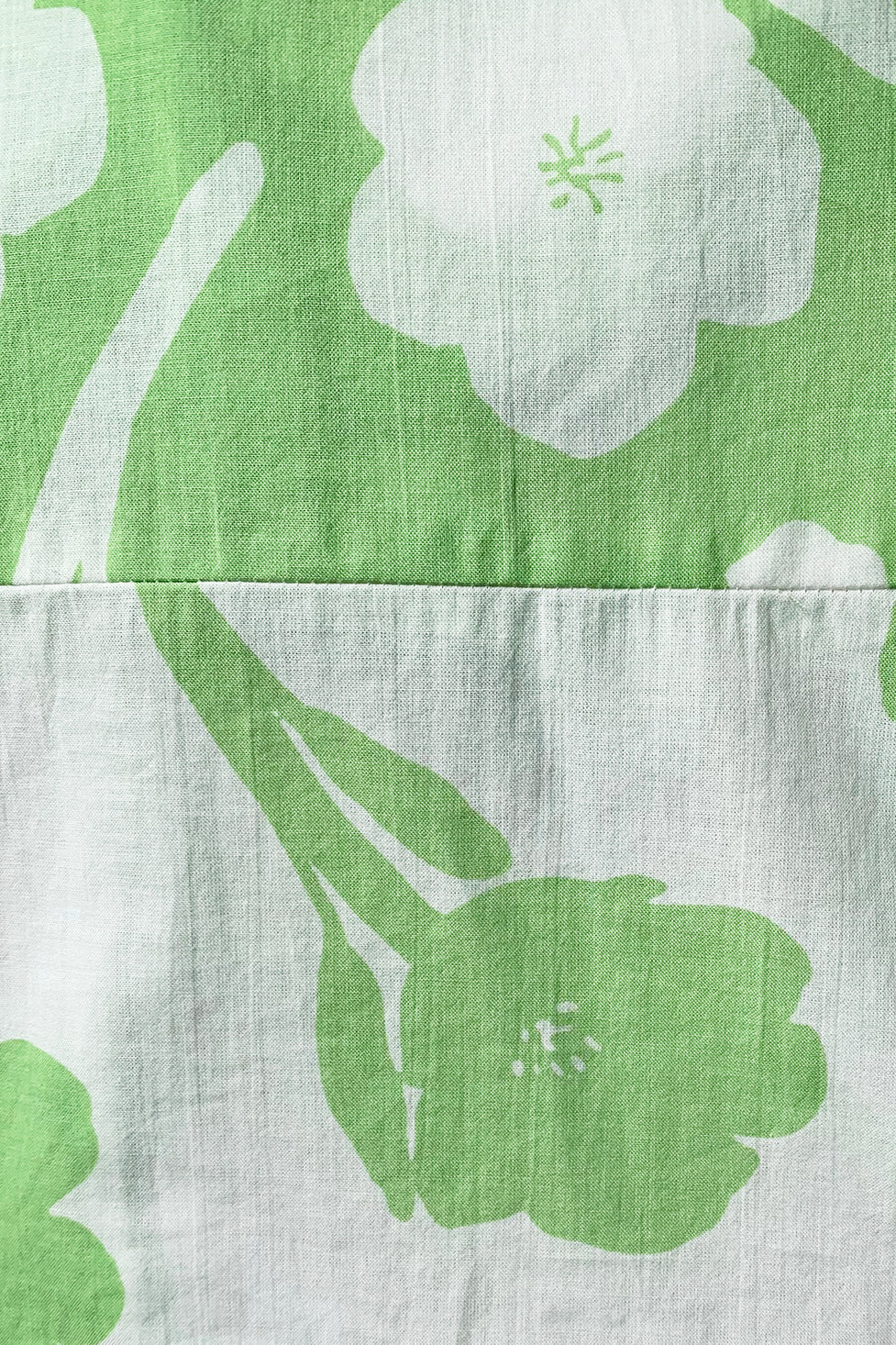 Exclusive Mint Floral Print Natural Lightweight Cotton Voile Xyla Women's Dress