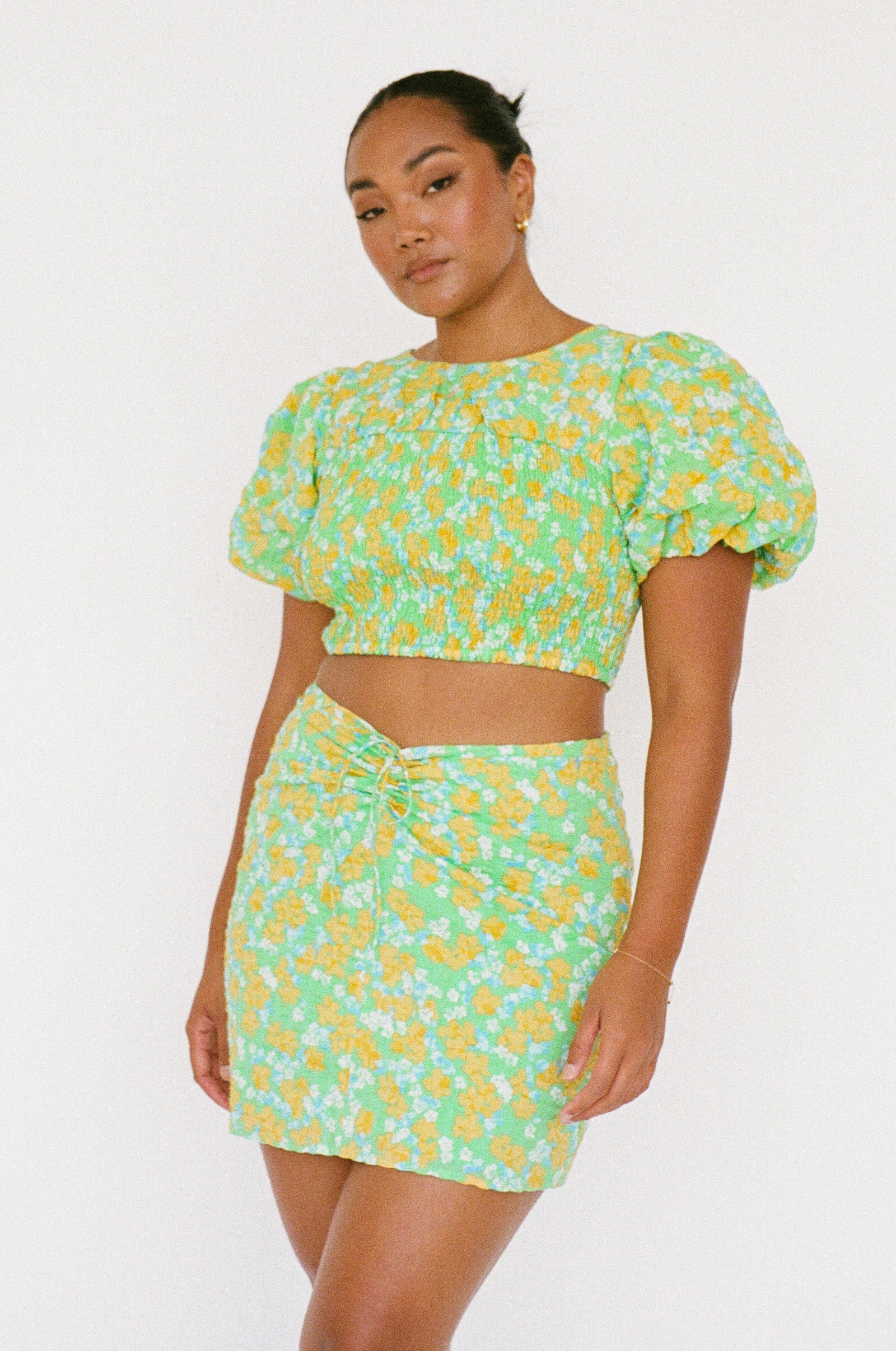 Unique Lyla Shirred Sample Top with Minor Zip Flaw