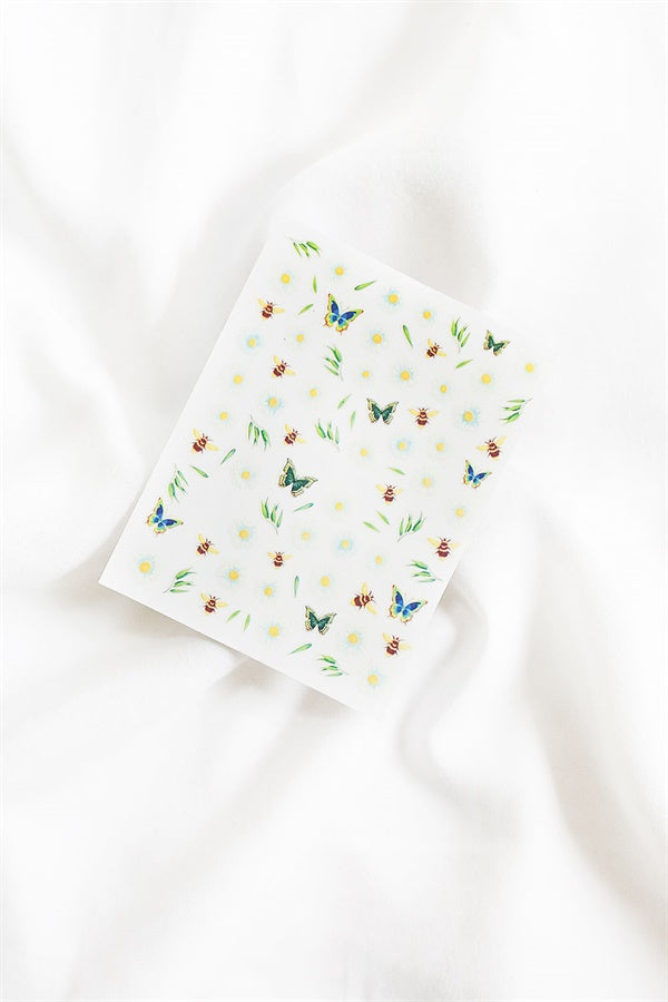 Adorable Self - adhesive Nature - themed Nail Stickers for a Stylish Look