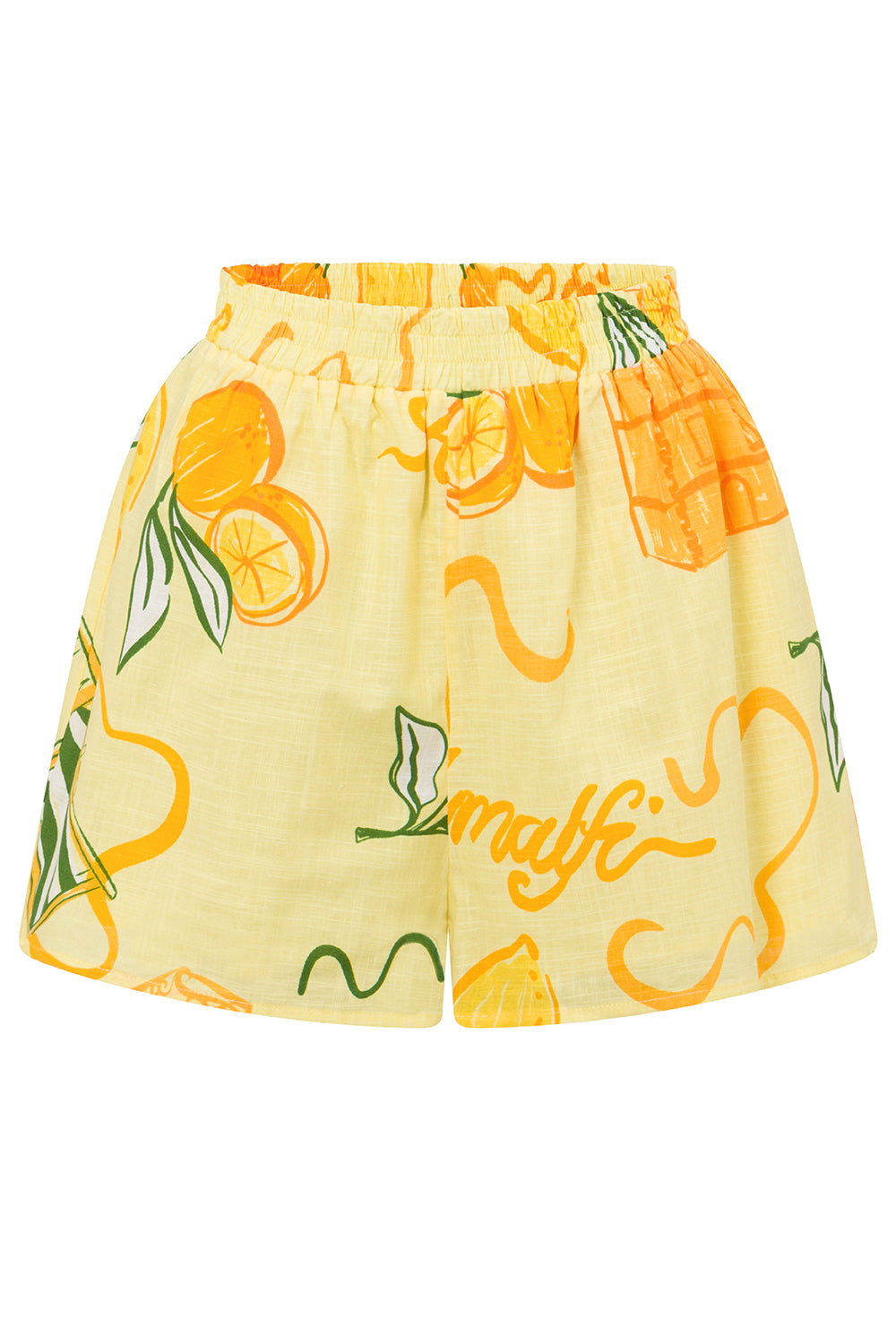 Exclusive Amalfi Citrus Print High - Quality Natural Cotton Seona Shorts