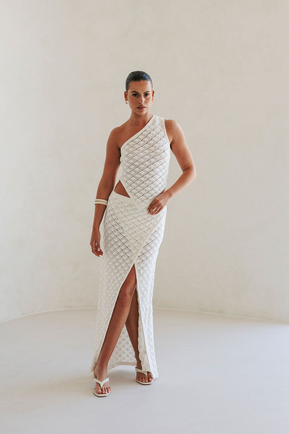 Exclusive White Ria Skirt - Sample with Unique Character