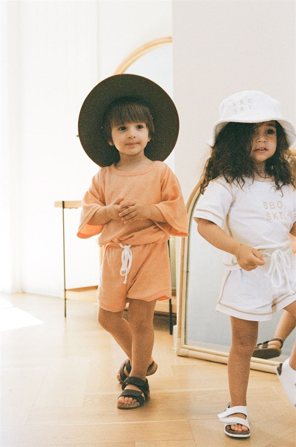 Eda Mini Kids' Clothing Set in Tan Color