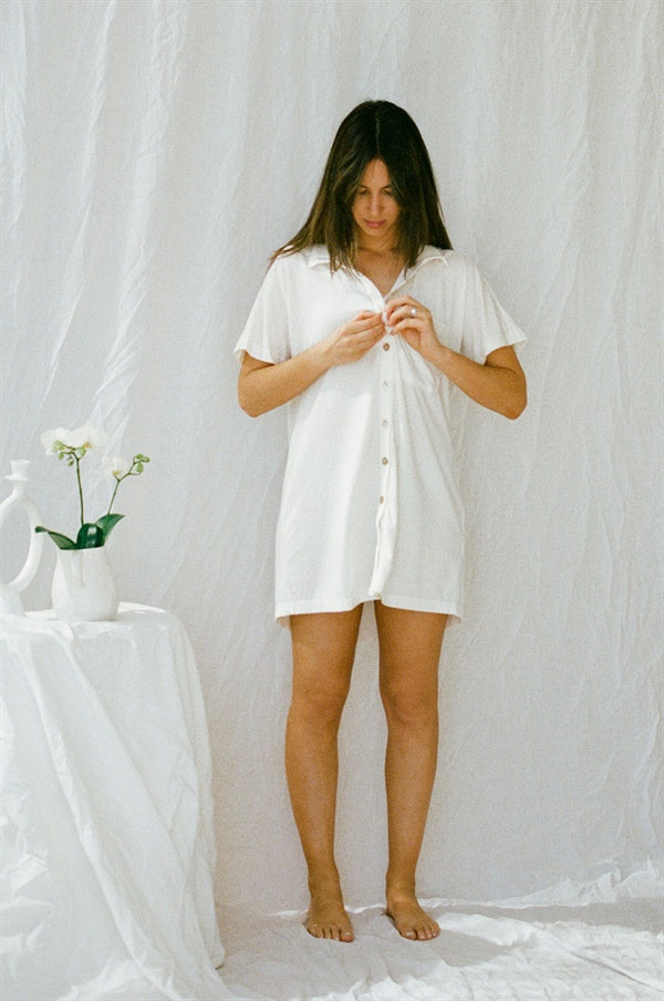 Ultra - Comfy Jersey Shirt Dress for Relaxed Sleep