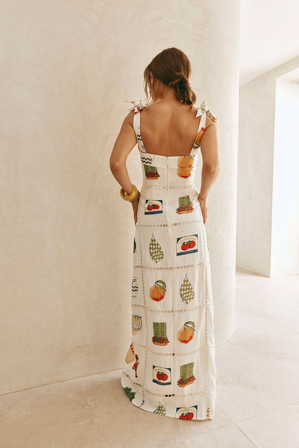 Novara Women's Maxi Dress Featuring the Exclusive Fattoria Print