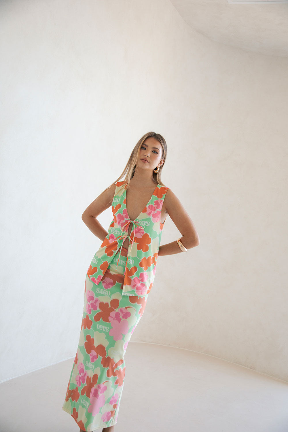 Charming Addie Top in Exclusive Misty Floral Print