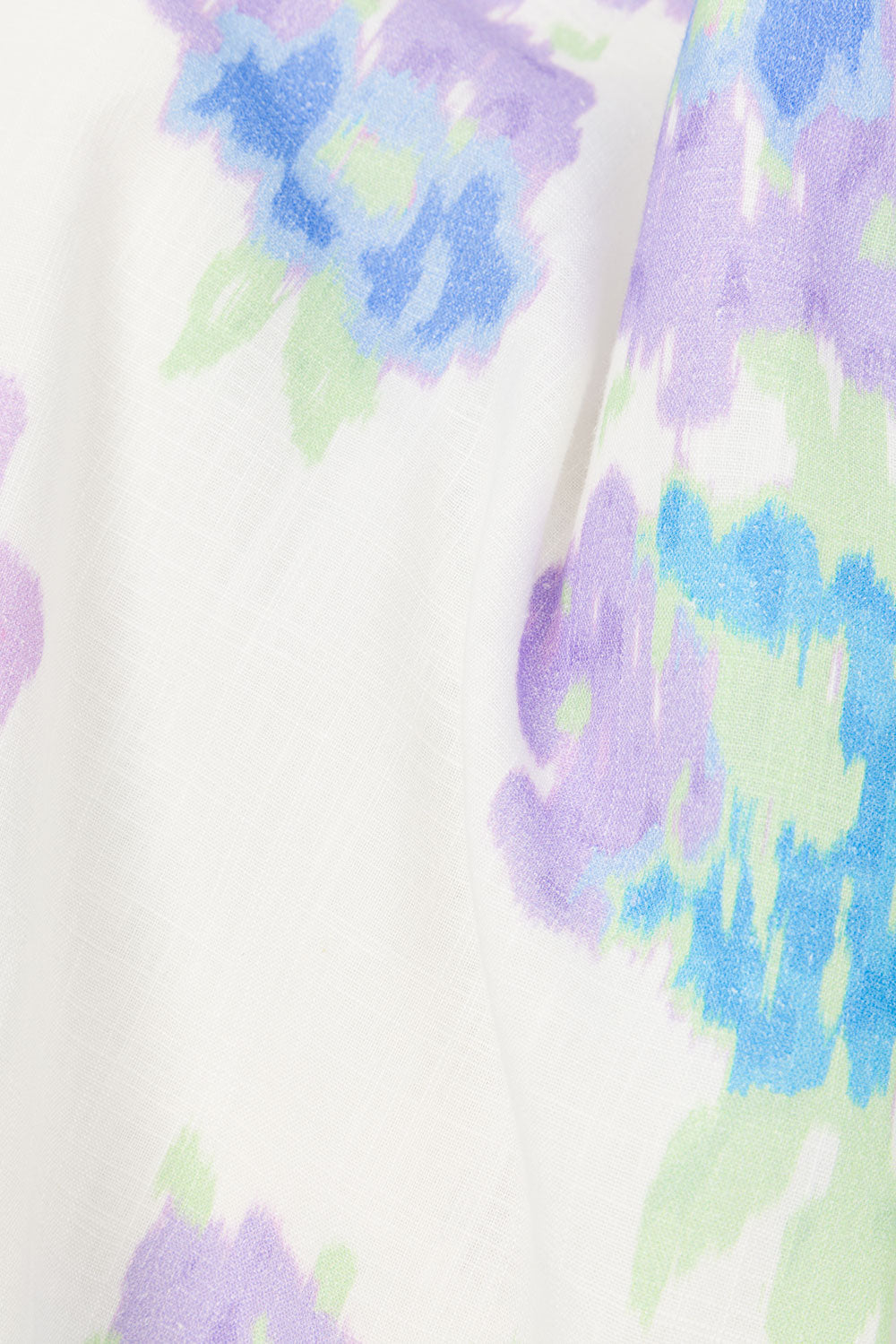 High - Quality Viscose Linen Blend Darlia Midi Skirt with Cascade Floral Print