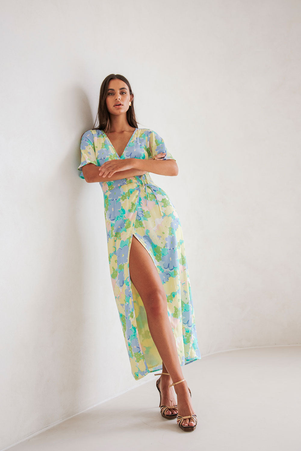 Exquisite Floral Dream Aquitaine Wrap Dress for Women