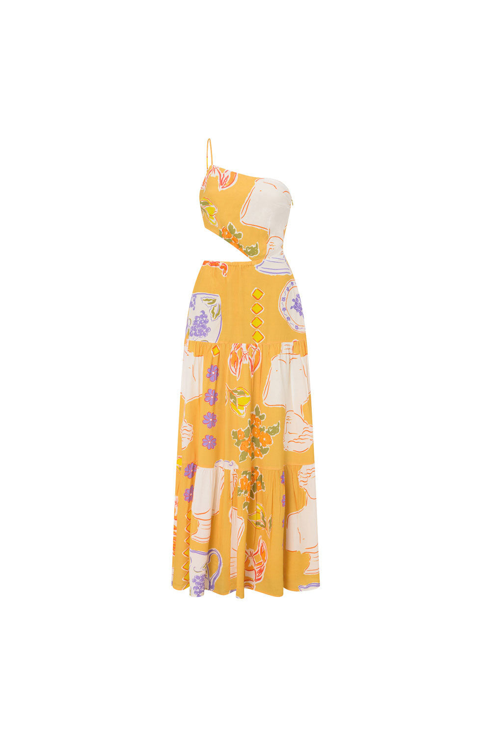 Sample of Aliza Women's Dress in Vibrant Ciao Yellow Color