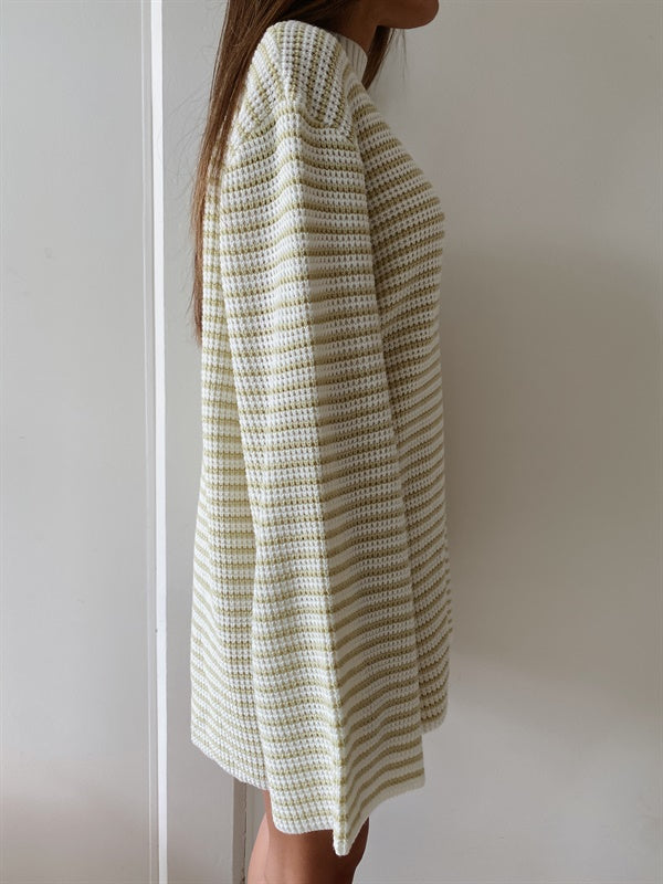 Stripe Patterned Morela Knit Women's Dress - Exclusive Sample