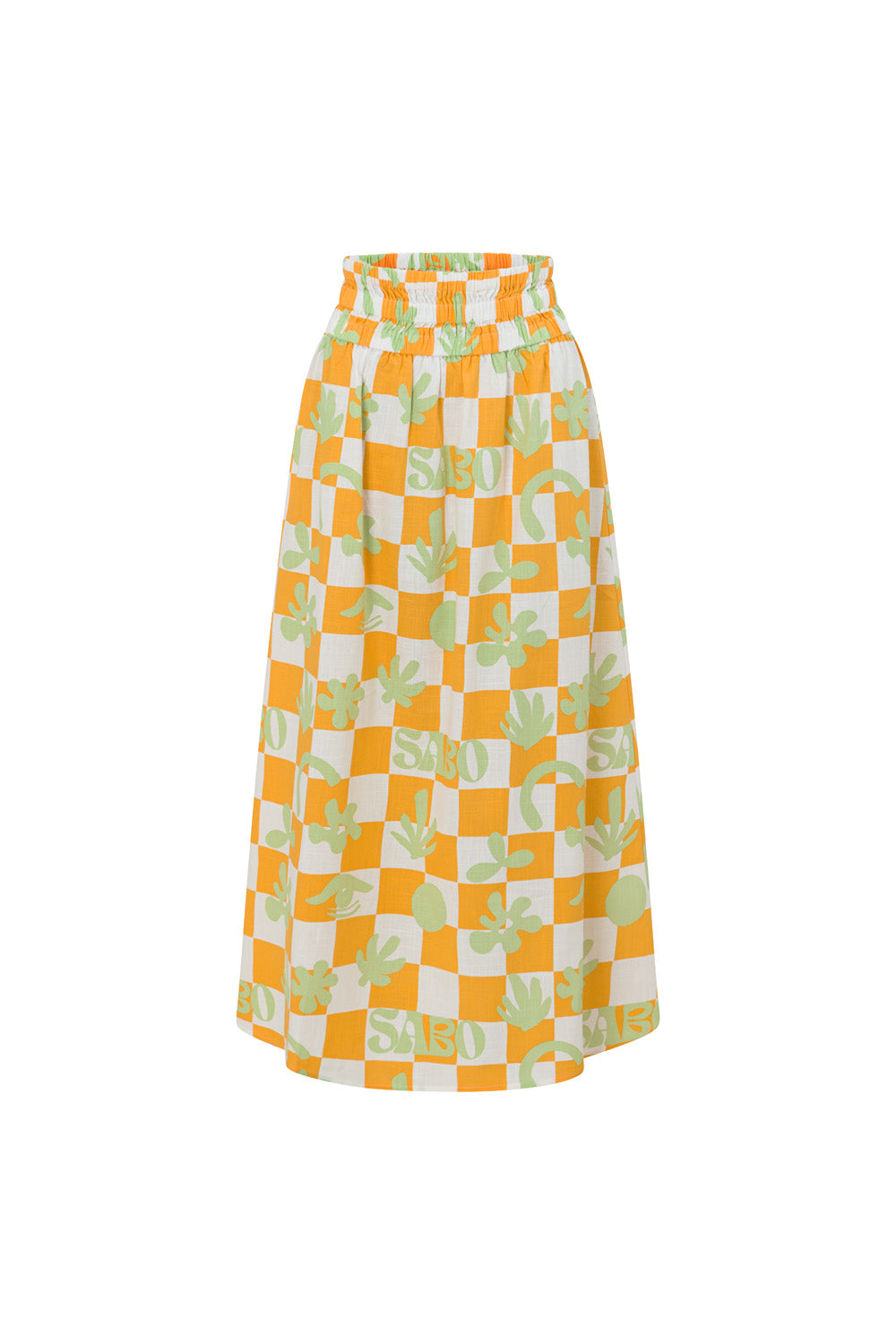 Unique Sabo Checkerboard Cooper Midi Skirt Sample