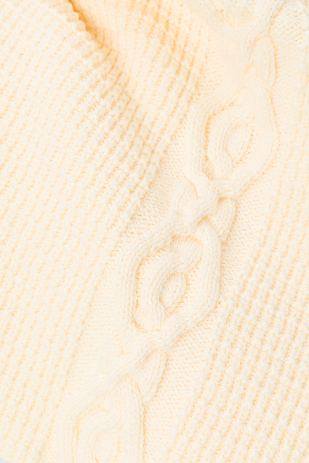 Elegant Cream-Colored High-Waisted Cotton Blend Nevaeh Skirt